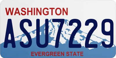 WA license plate ASU7229