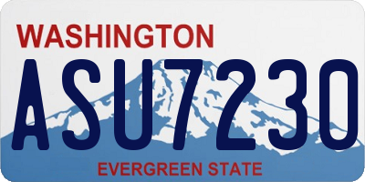 WA license plate ASU7230