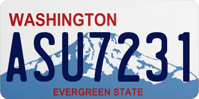 WA license plate ASU7231