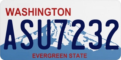 WA license plate ASU7232