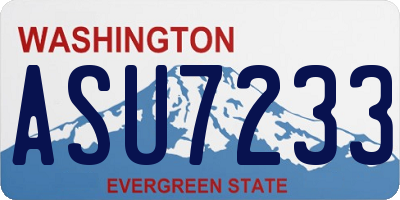 WA license plate ASU7233