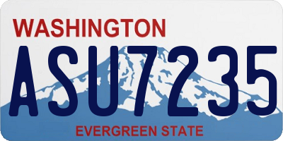 WA license plate ASU7235