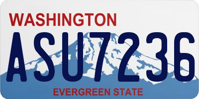 WA license plate ASU7236