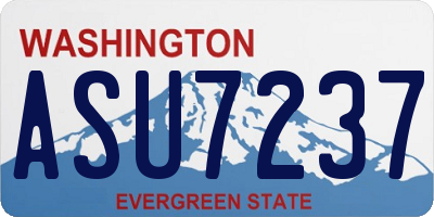 WA license plate ASU7237