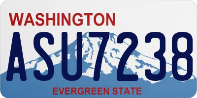 WA license plate ASU7238
