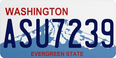 WA license plate ASU7239