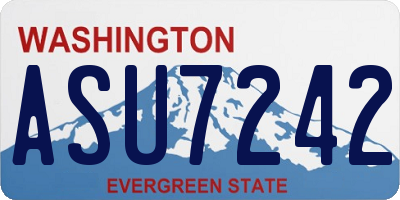 WA license plate ASU7242