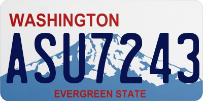 WA license plate ASU7243