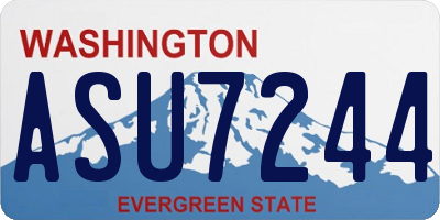 WA license plate ASU7244