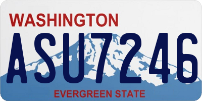 WA license plate ASU7246