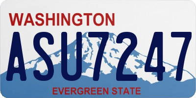 WA license plate ASU7247