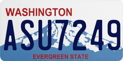 WA license plate ASU7249