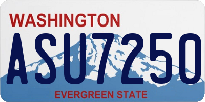 WA license plate ASU7250