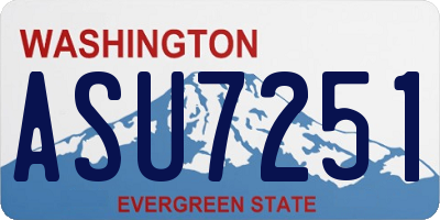 WA license plate ASU7251