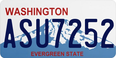 WA license plate ASU7252