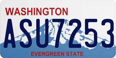 WA license plate ASU7253