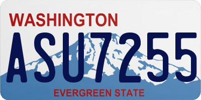 WA license plate ASU7255