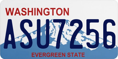 WA license plate ASU7256