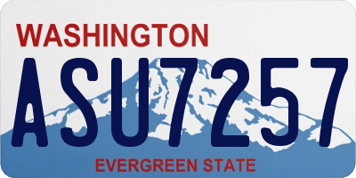 WA license plate ASU7257