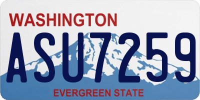 WA license plate ASU7259