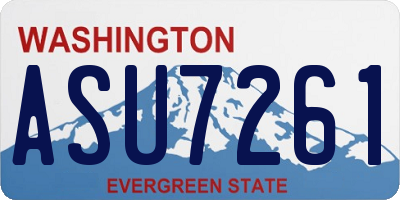WA license plate ASU7261