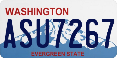 WA license plate ASU7267