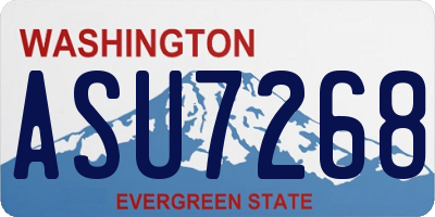 WA license plate ASU7268
