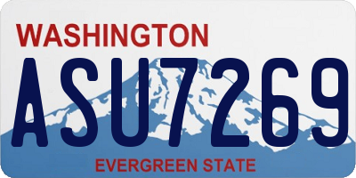 WA license plate ASU7269