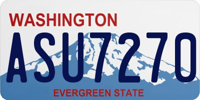 WA license plate ASU7270