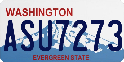 WA license plate ASU7273
