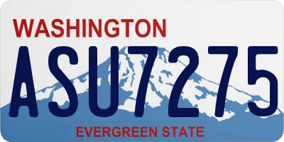 WA license plate ASU7275