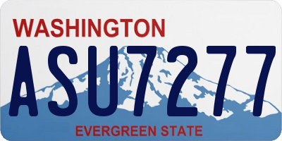 WA license plate ASU7277