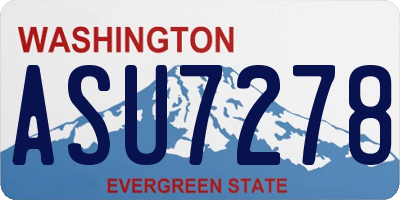WA license plate ASU7278