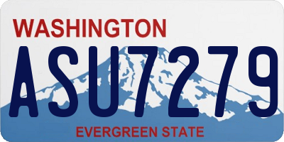 WA license plate ASU7279