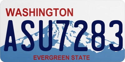 WA license plate ASU7283