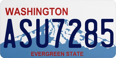 WA license plate ASU7285