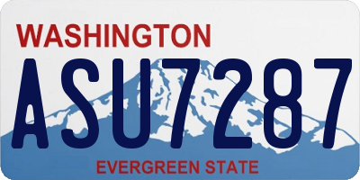 WA license plate ASU7287