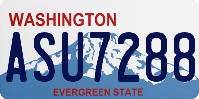WA license plate ASU7288