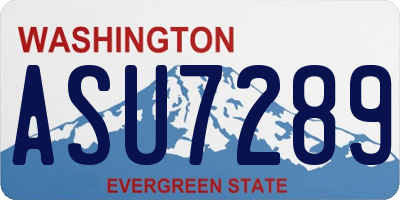 WA license plate ASU7289