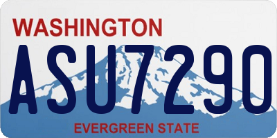 WA license plate ASU7290