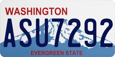 WA license plate ASU7292