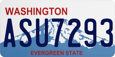 WA license plate ASU7293