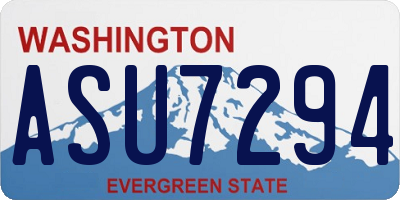 WA license plate ASU7294