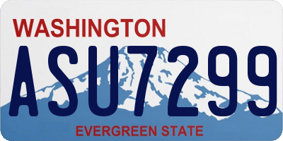 WA license plate ASU7299