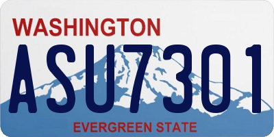 WA license plate ASU7301