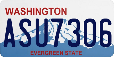 WA license plate ASU7306