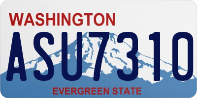 WA license plate ASU7310