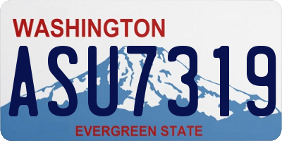 WA license plate ASU7319