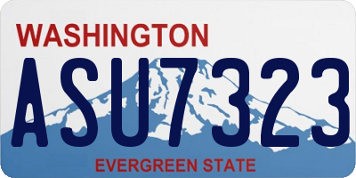 WA license plate ASU7323