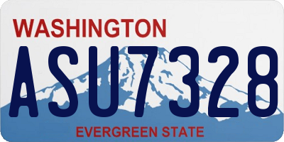 WA license plate ASU7328